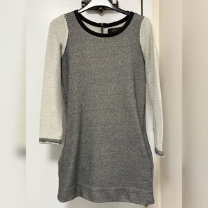 Diesel graphite grey Women's Tunic Top with light grey sleeves.